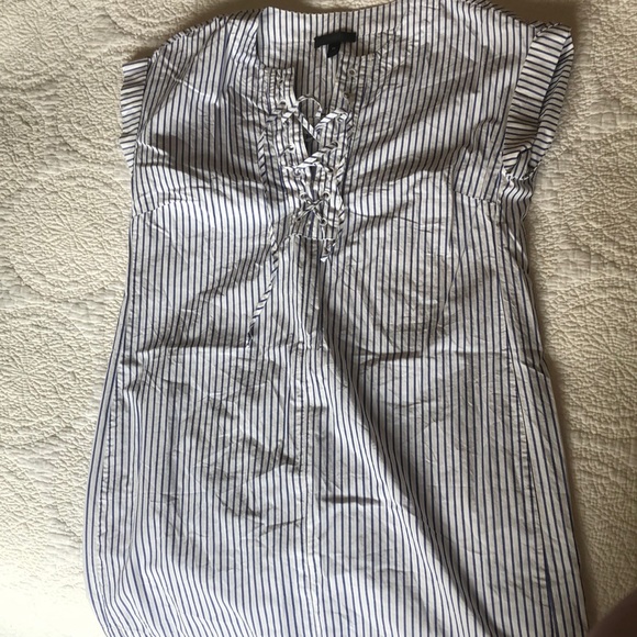 J. Crew Striped Lace Shirtdress - Picture 3 of 5